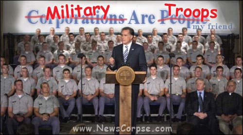 Mitt Romney and Troops