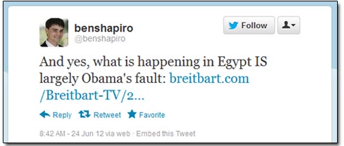 Breitbart Egypt Tweet