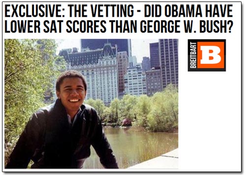 Breitbart-Obama's SAT