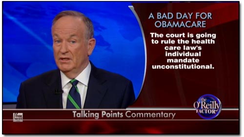 Bill O'Reilly on Obamacare