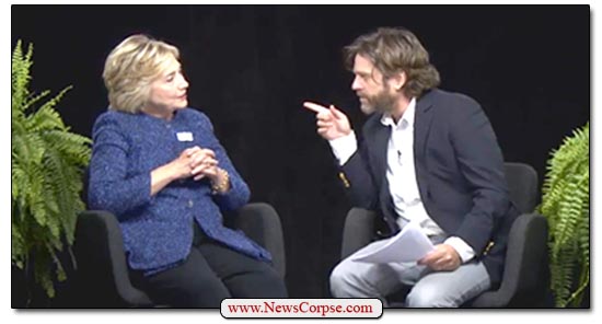 Hillary Clinton Between Two Ferns