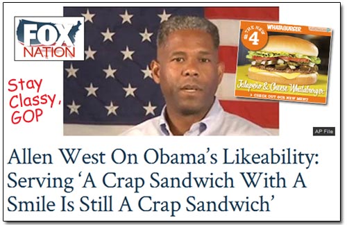 Allen West's Crap Sandwich