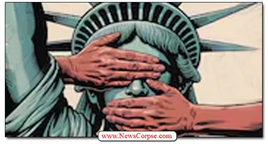 Statue of Liberty, Blind, Muzzled